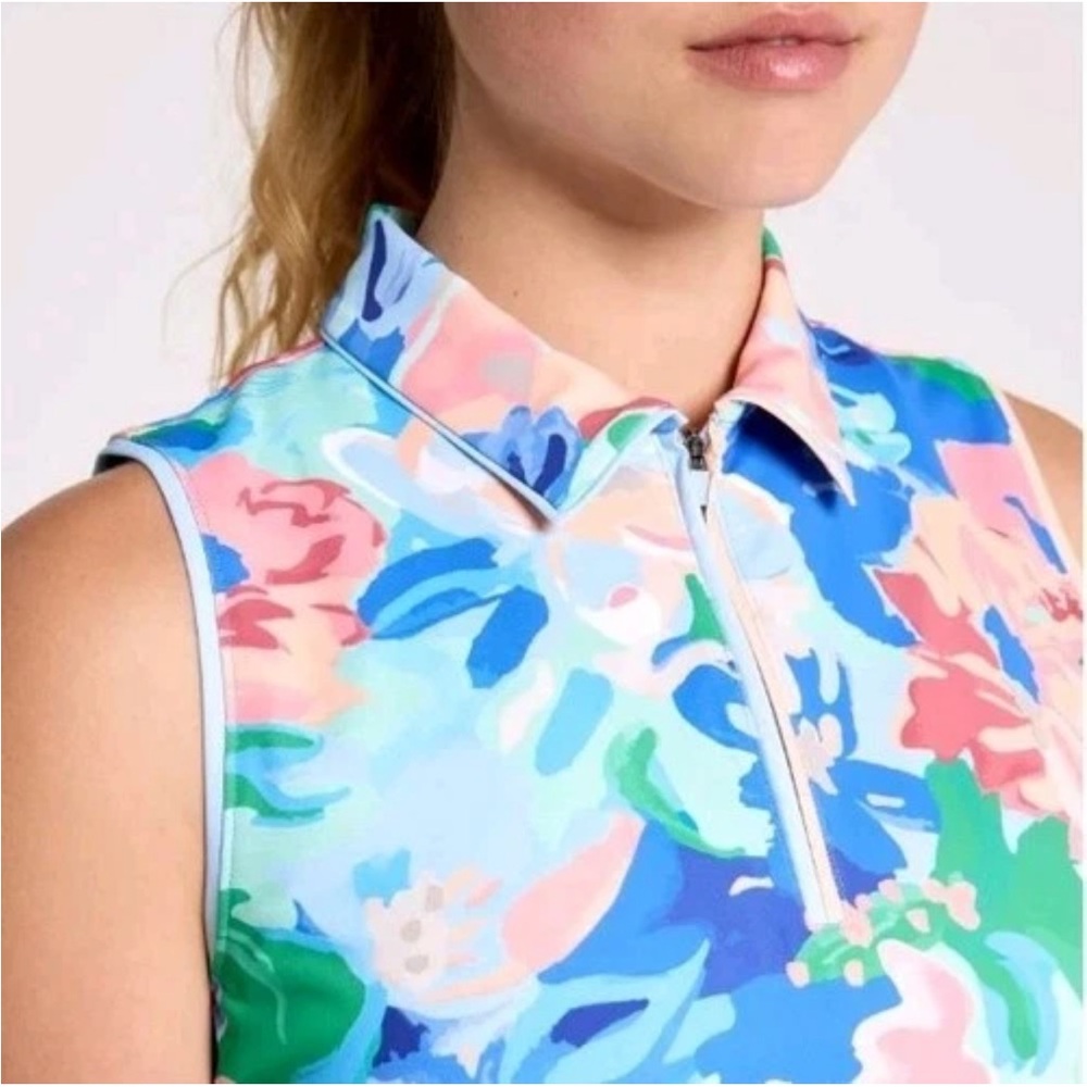 Colorful Floral Sleeveless Top and Skort Set - Picture 5 of 7